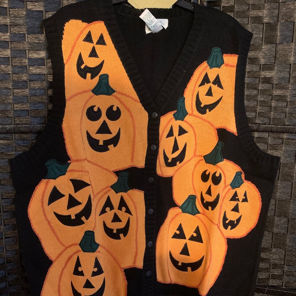 Quacker Factory Halloween Sweater Vest